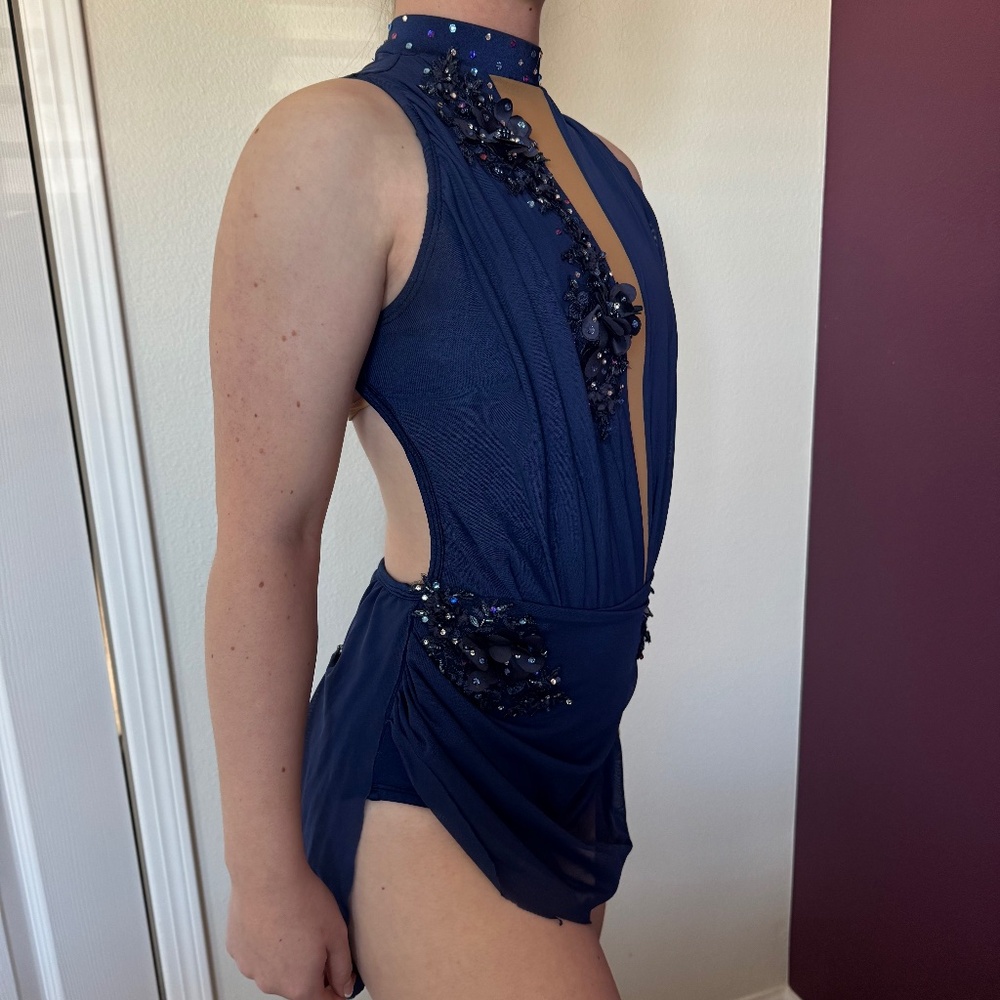 Navy lyrical dance costume